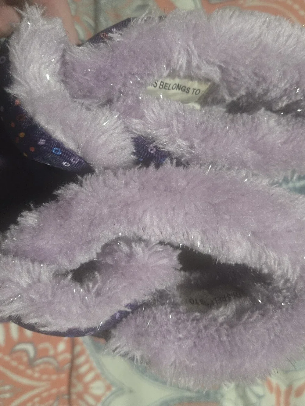Size 11/12 Toddler Girls Cat& Jack Purple Thermolite 2 Strap Velcro  Snow Boots.